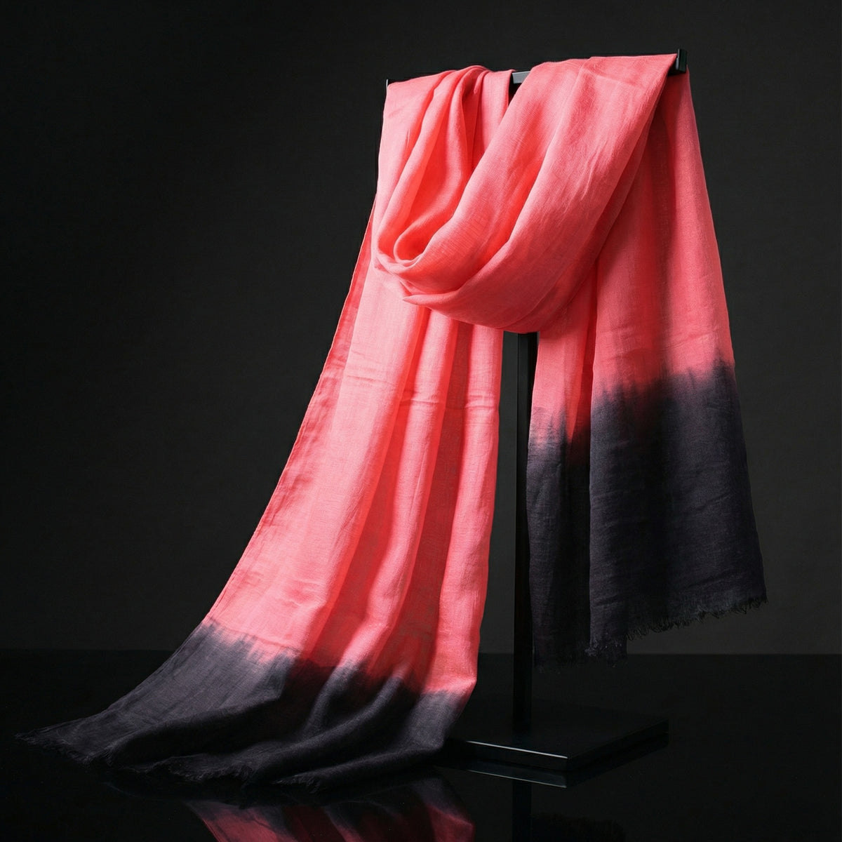Lightweight Original Rose Tagelmust in sustainably sourced rayon, breathable Moroccan desert headscarf designed for safari and hot climate travel.