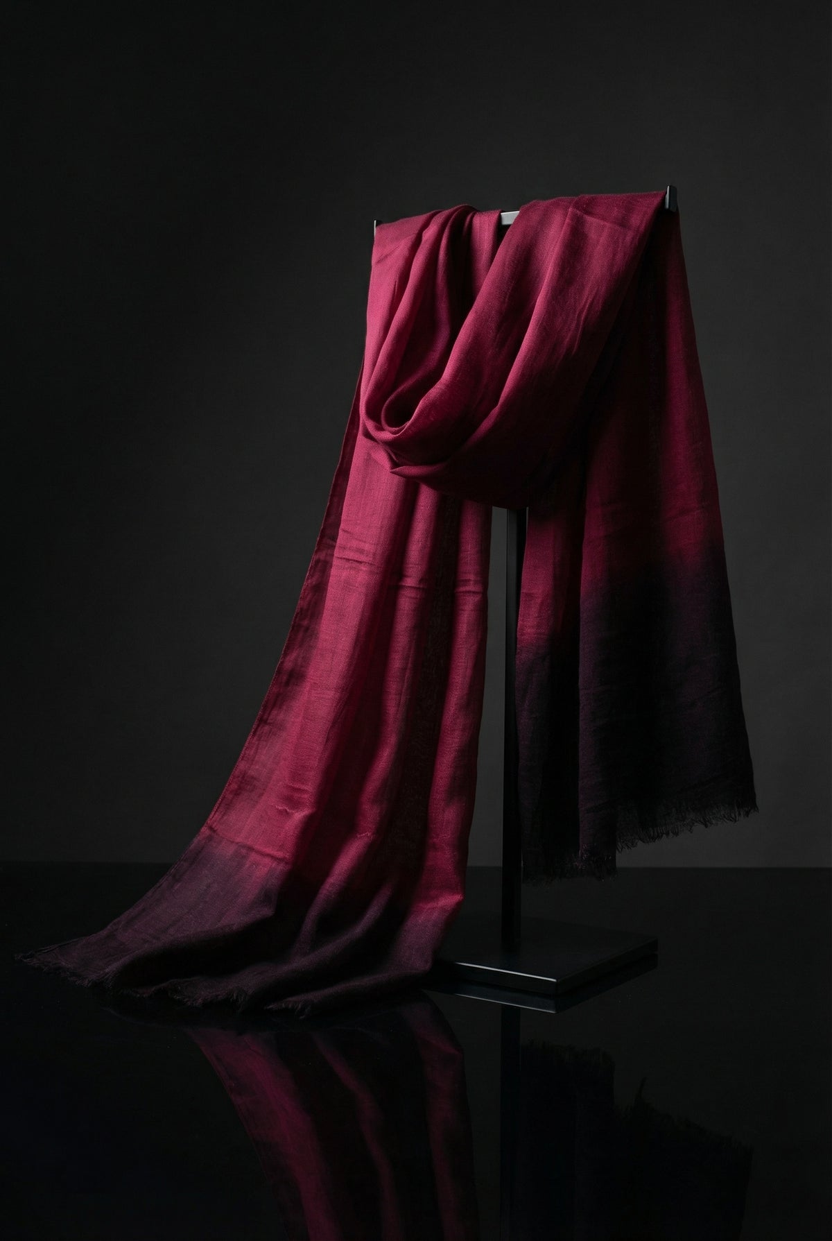 Lightweight Original Amaranth Purple Tagelmust crafted in sustainably sourced rayon fabric, breathable Moroccan desert headscarf designed for Sahara travel, safari protection, and hot climate exploration.